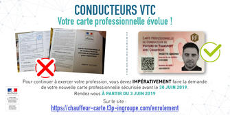 Lancement de la campagne de sécurisation des cartes professionnelles de conducteurs VTC